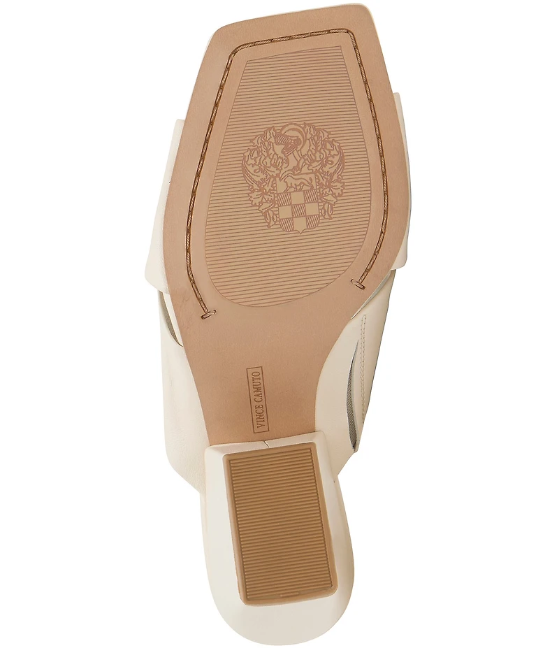 Vince Camuto Kespa Leather Cross Band Slide Sandals