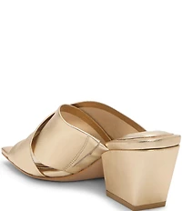 Vince Camuto Kespa Leather Cross Band Slide Sandals