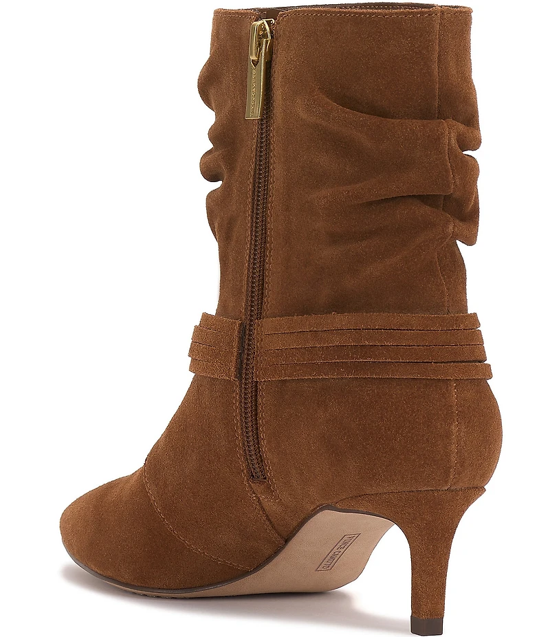 Vince Camuto Kirpa Slouch Suede O-Ring Hardware Strappy Booties