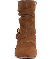 Vince Camuto Kirpa Slouch Suede O-Ring Hardware Strappy Booties
