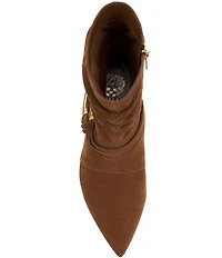 Vince Camuto Kirpa Slouch Suede O-Ring Hardware Strappy Booties