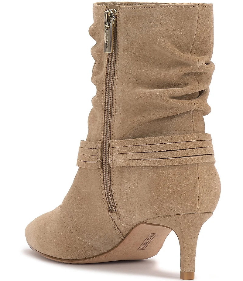 Vince Camuto Kirpa Slouch Suede O-Ring Hardware Strappy Booties