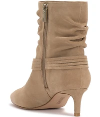 Vince Camuto Kirpa Slouch Suede O-Ring Hardware Strappy Booties