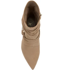 Vince Camuto Kirpa Slouch Suede O-Ring Hardware Strappy Booties