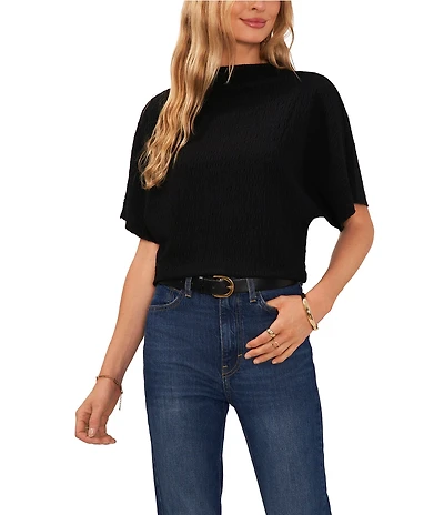 Vince Camuto Knit Cowl Neck Short Sleeve Blouse