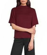 Vince Camuto Knit Cowl Neck Short Sleeve Blouse