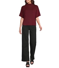 Vince Camuto Knit Cowl Neck Short Sleeve Blouse
