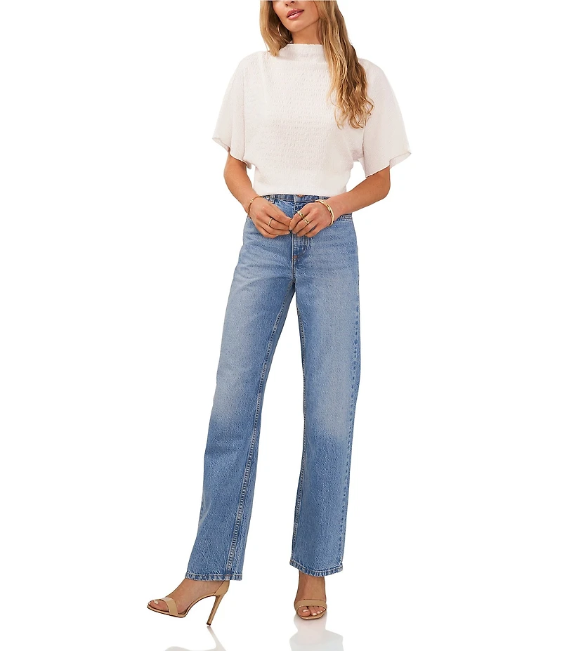 Vince Camuto Knit Cowl Neck Short Sleeve Blouse