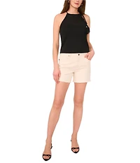 Vince Camuto Knit Halter Tie Neck Tassel Tank