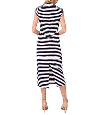 Vince Camuto Knit Mock Neck Cap Sleeve Midi Bodycon Midi Dress