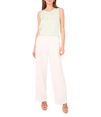 Vince Camuto Knit Round Neck Sleeveless Blouse