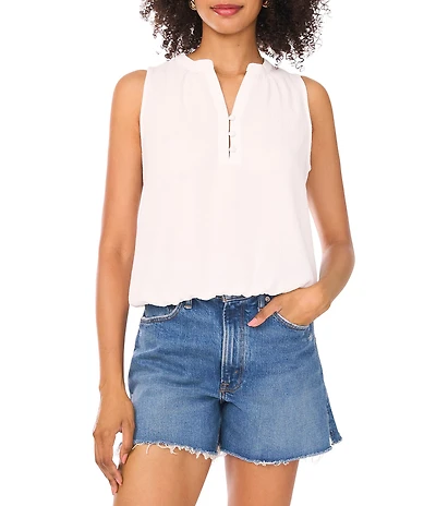 Vince Camuto Knit Split V-Neck Sleeveless Top
