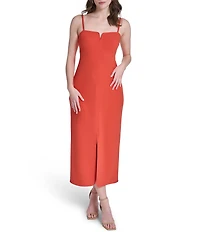 Vince Camuto Knit Sweetheart Neck Sleeveless Sheath Dress