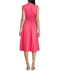 Vince Camuto Knit V-Neck Cap Sleeve Zipper Front Dress