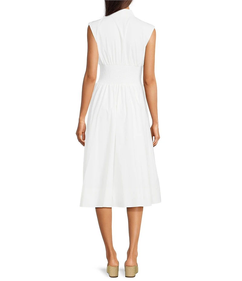 Vince Camuto Knit V-Neck Cap Sleeve Zipper Front Dress