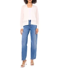 Vince Camuto Knit V-Neck Long Sleeve Open Front Cardigan