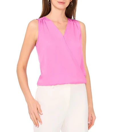 Vince Camuto Knit V-Neck Sleeveless Tank