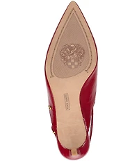 Vince Camuto Kylien Crinkle Patent Leather Slingback Kitten Heel Pumps