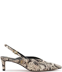Vince Camuto Kylien Snake Print Slingback Kitten Heel Pumps