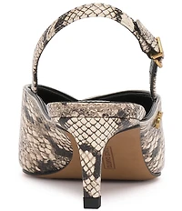 Vince Camuto Kylien Snake Print Slingback Kitten Heel Pumps