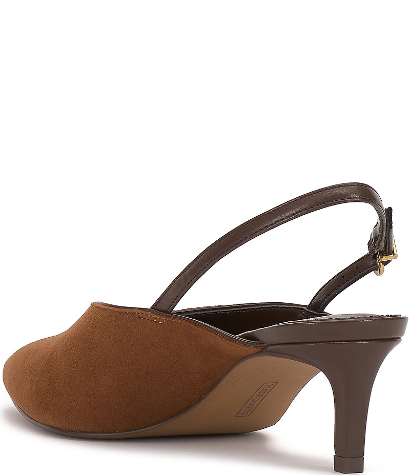 Vince Camuto Kylien Suede Slingback Kitten Heel Pumps