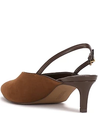 Vince Camuto Kylien Suede Slingback Kitten Heel Pumps