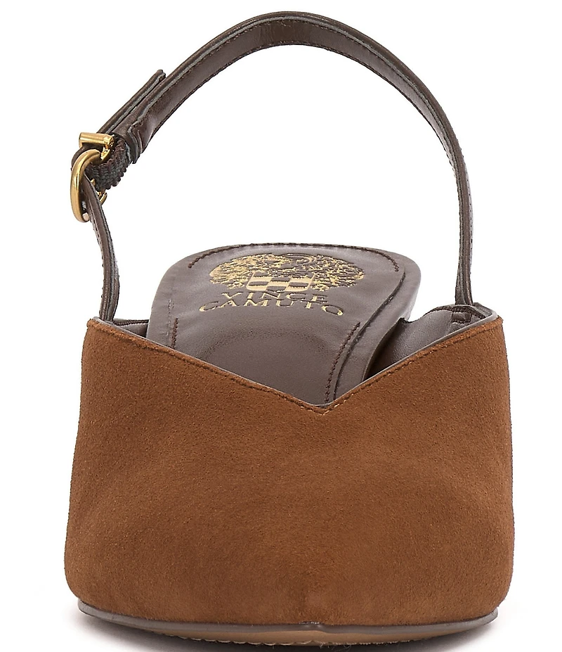 Vince Camuto Kylien Suede Slingback Kitten Heel Pumps