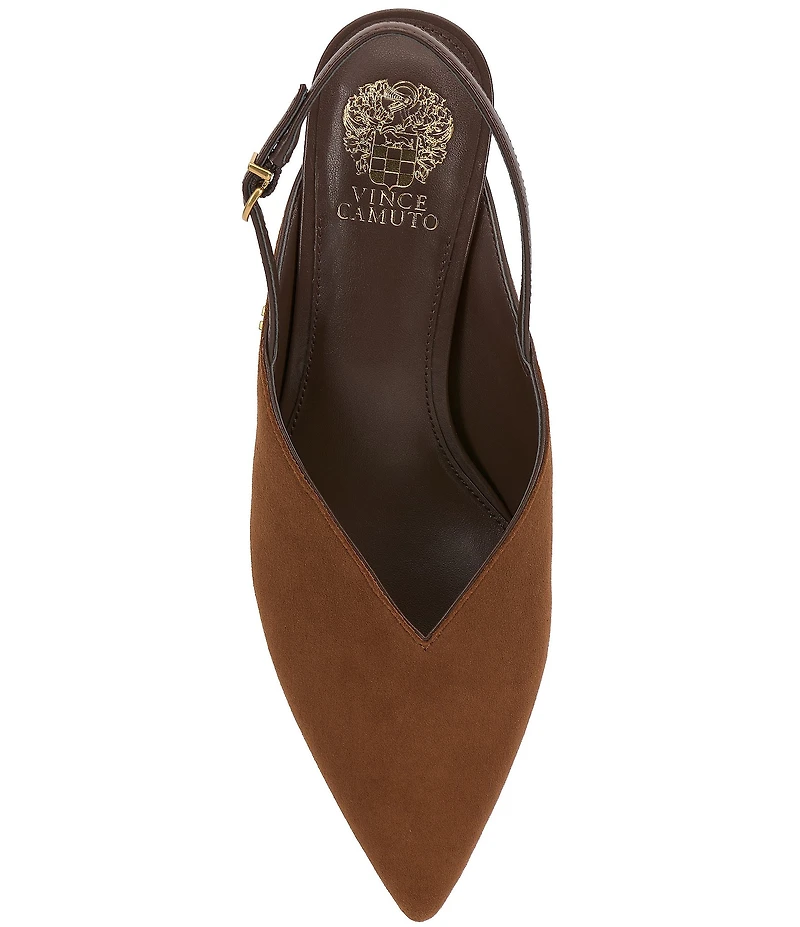 Vince Camuto Kylien Suede Slingback Kitten Heel Pumps