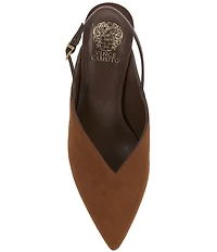 Vince Camuto Kylien Suede Slingback Kitten Heel Pumps