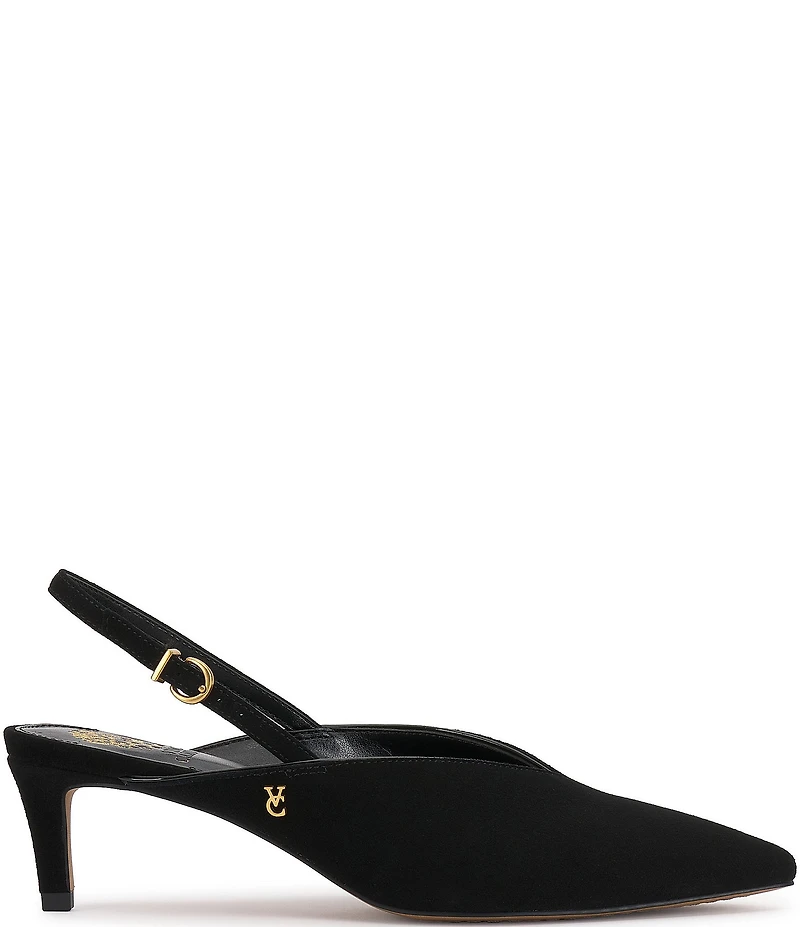 Vince Camuto Kylien Suede Slingback Kitten Heel Pumps