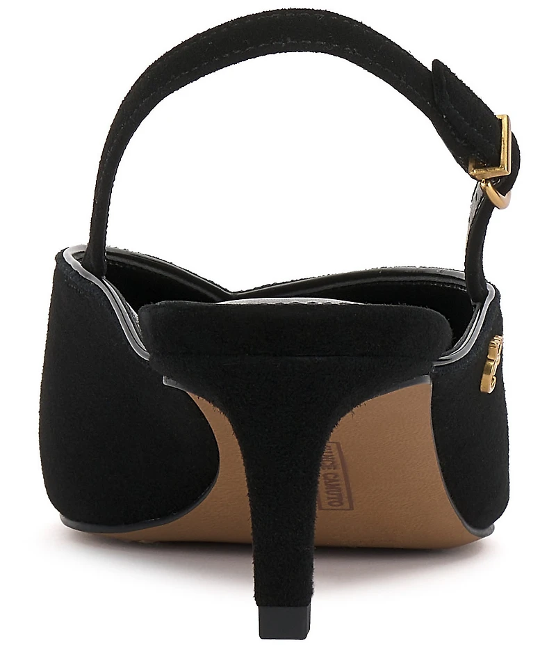 Vince Camuto Kylien Suede Slingback Kitten Heel Pumps