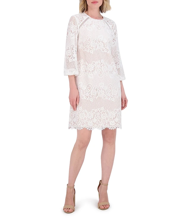vici white lace dress The Josie Dress in White Chantilly Lace 14 / White Chantilly Lace main image 1