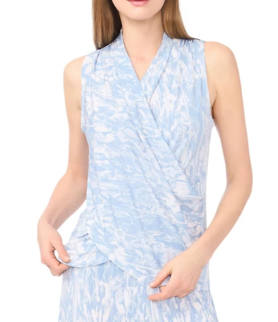 Vince Camuto Lake Breeze Knit V-Neck Sleeveless Coordinating Top
