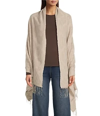 Vince Camuto Leopard Fringe Soft Scarf Wrap