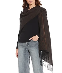 Vince Camuto Leopard Fringe Soft Scarf Wrap