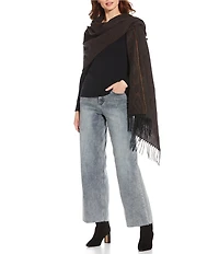 Vince Camuto Leopard Fringe Soft Scarf Wrap