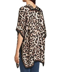 Vince Camuto Leopard Printed Pleated Topper