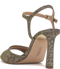 Vince Camuto Lilah Cheetah Print Embellished Ankle Strap High Heel Dress Sandals