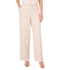 Vince Camuto Linen Blend Wide Leg Striped Pants