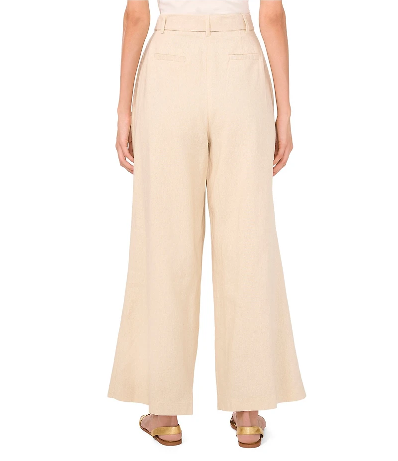Vince Camuto Linen Wide Leg Tie Waist Pants