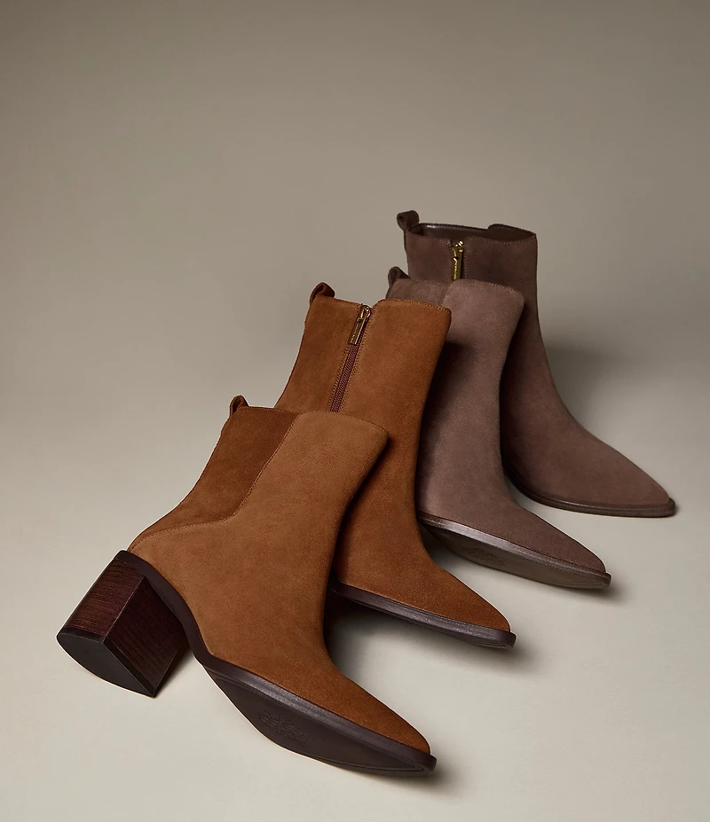 Vince Camuto Lorelai Suede Pointed Toe Booties