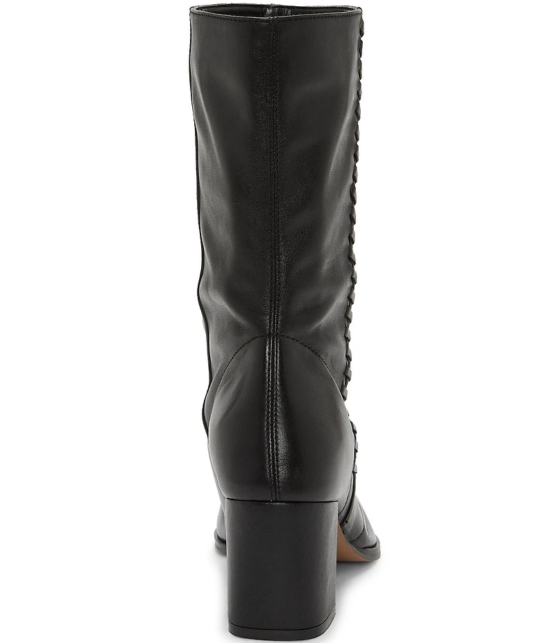 Vince Camuto Lorrys Slouchy Leather Mid Calf Boots