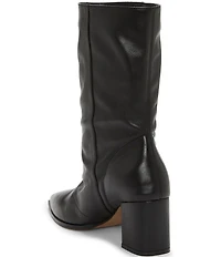 Vince Camuto Lorrys Slouchy Leather Mid Calf Boots