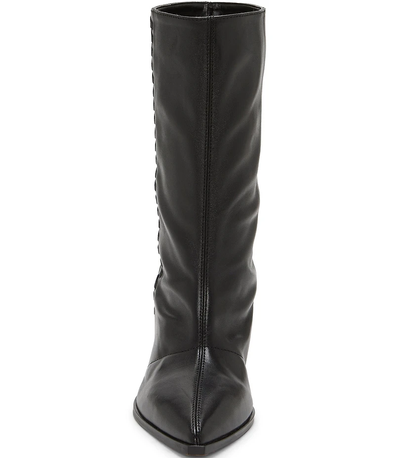 Vince Camuto Lorrys Slouchy Leather Mid Calf Boots