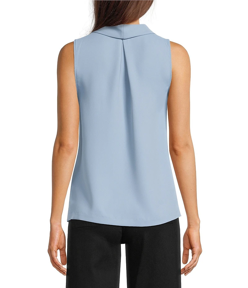 Vince Camuto Luxe Crepe de Chine Sleeveless Cowl Neck Tank Top