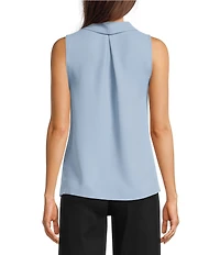 Vince Camuto Luxe Crepe de Chine Sleeveless Cowl Neck Tank Top