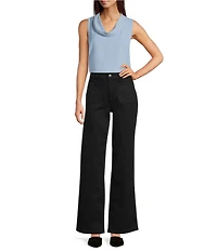 Vince Camuto Luxe Crepe de Chine Sleeveless Cowl Neck Tank Top