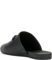 Vince Camuto Macassie Leather Bit Buckle Flat Mules