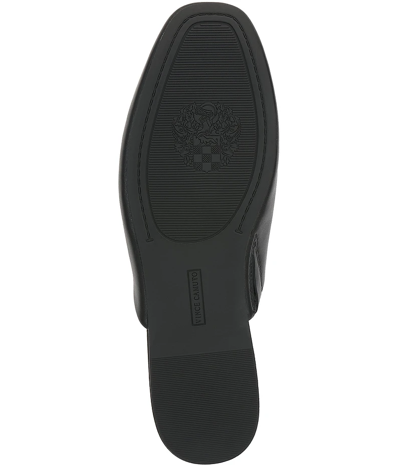 Vince Camuto Macassie Leather Bit Buckle Flat Mules