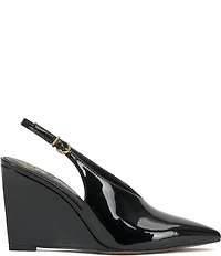 Vince Camuto Meristi Patent Pointed Toe Slingback Wedge Pumps